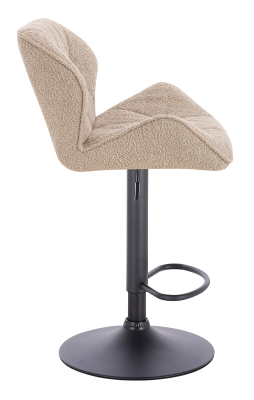 FOTEL HR111W LATTE BARANEK CZARNA PODSTAWA