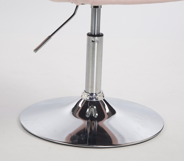 HOKER HR2055N PUDROWY RÓŻ WELUR CHROMOWANA PODSTAWA