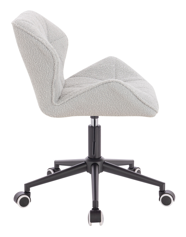 FOTEL HR111K SZARY BARANEK CZARNA PODSTAWA