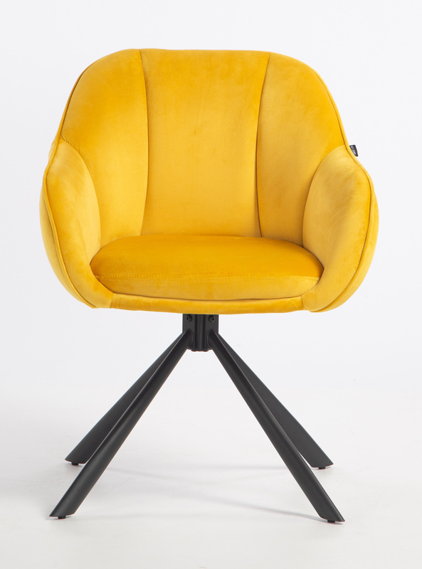 HOKER HR2055 ŻÓŁTY WELUR CZARNY PAJĄK