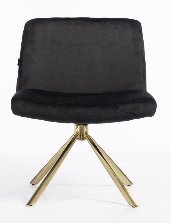 HOKER HR150 PAJĄK CZARNY WELUR  ZŁOTA PODSTAWA