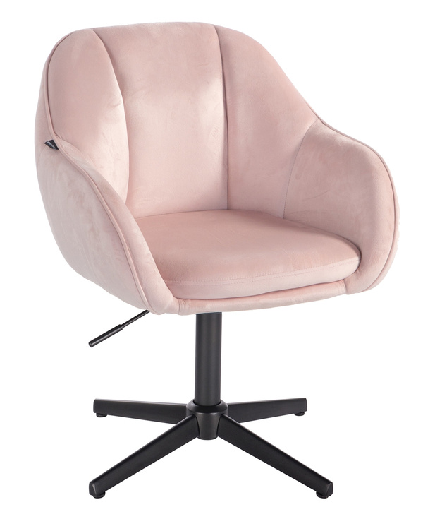 HOKER HR2055CROSS PUDROWY RÓŻ WELUR CZARNA PODSTAWA