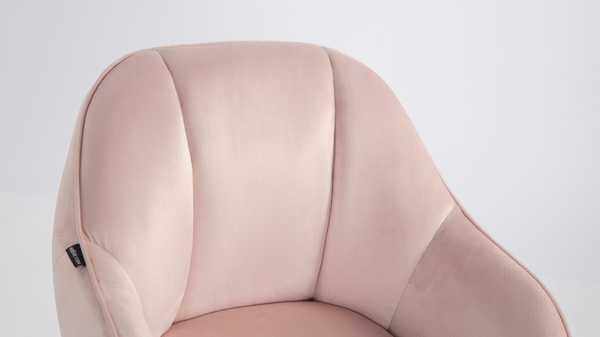 HOKER HR2055 PUDROWY RÓŻ WELUR CZARNY PAJĄK