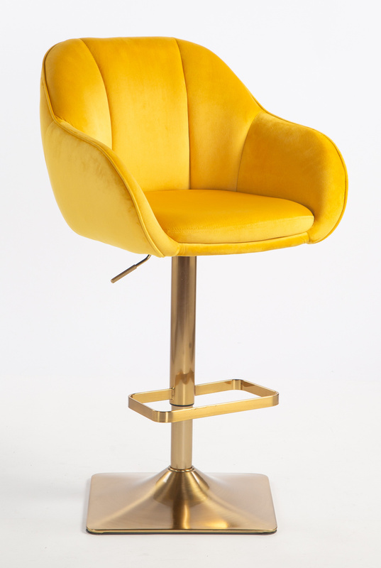 HOKER HR2055KW ŻÓŁTY WELUR ZŁOTA PODSTAWA