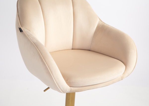 HOKER HR2055KW KREMOWY WELUR ZŁOTA PODSTAWA