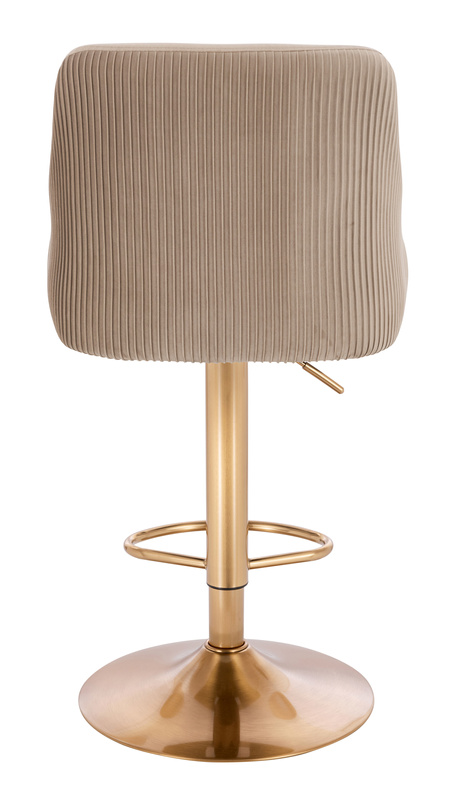 FOTEL HR920W LATTE WELUR ZŁOTA PODSTAWA