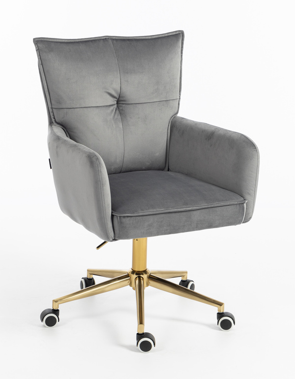 HOKER HR250K GRAFITOWY WELUR  ZŁOTA PODSTAWA