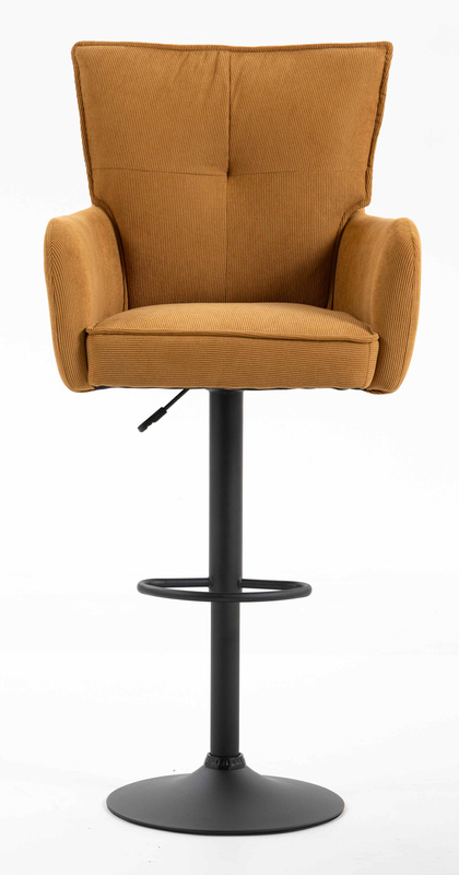 HOKER HR250W ŻÓŁTY CURRY PREMIUM CORD SZTRUKS CZARNA PODSTAWA