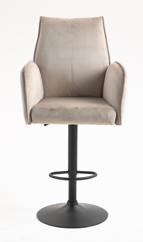 FOTEL HR280W LATTE WELUR CZARNA PODSTAWA