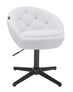 FOTEL HR948CROSS BIAŁY EKOSKÓRA CZARNA PODSTAWA