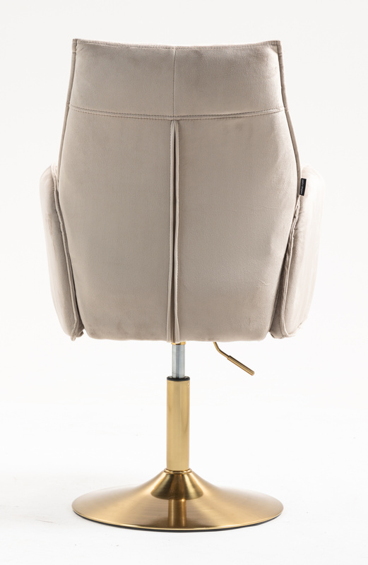 FOTEL HR280N LATTE WELUR ZŁOTA PODSTAWA