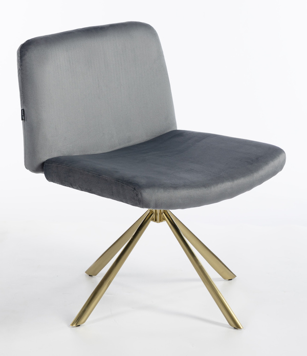 HOKER HR150 PAJĄK GRAFITOWY WELUR  ZŁOTA PODSTAWA