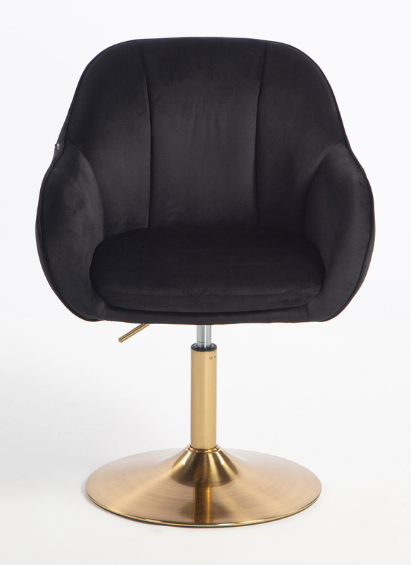 HOKER HR2055N CZARNY WELUR ZŁOTA PODSTAWA