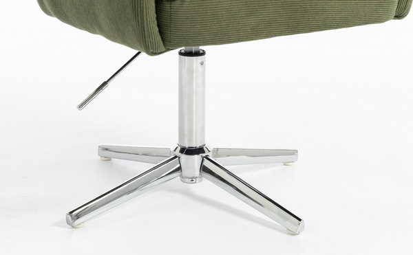 HOKER HR250CROSS ZIELONY SZAŁWIA PREMIUM CORD SZTRUKS CHROMOWANA PODSTAWA