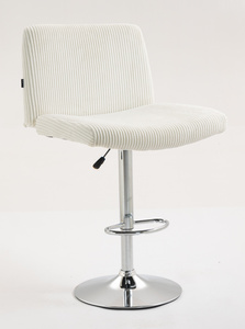 HOKER HR150W BIAŁY SZTRUKS CHROMOWANA PODSTAWA