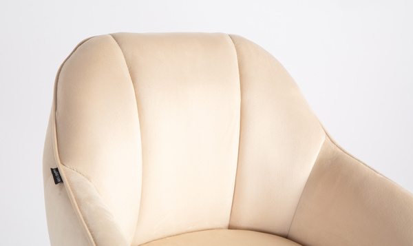 HOKER HR2055KW KREMOWY WELUR CZARNA PODSTAWA