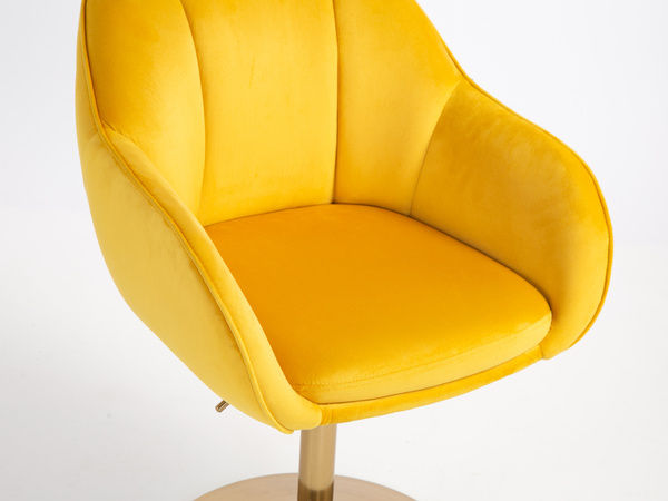 HOKER HR2055N ŻÓŁTY WELUR ZŁOTA PODSTAWA