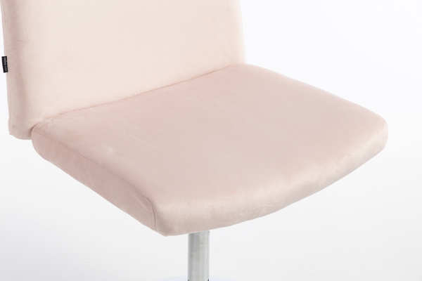 HOKER HR150N PUDROWY RÓŻ WELUR CHROMOWANA PODSTAWA