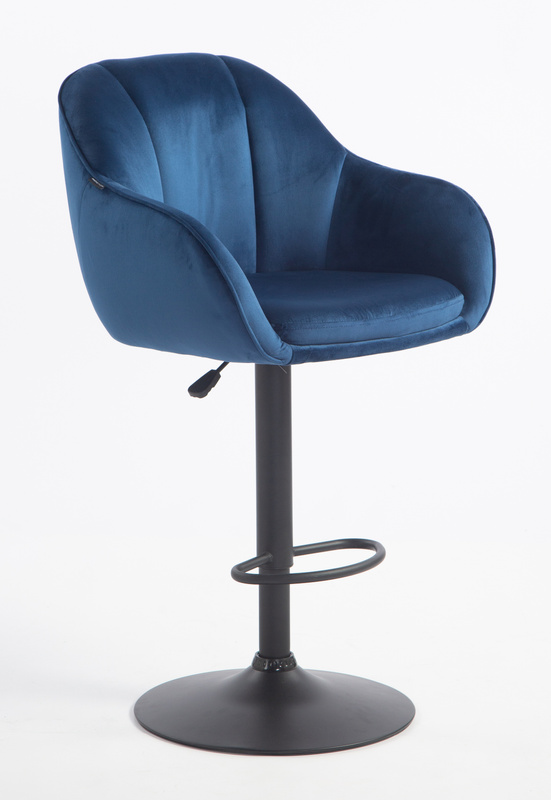 HOKER HR2055W CIEMNE MORZE WELUR CZARNA PODSTAWA