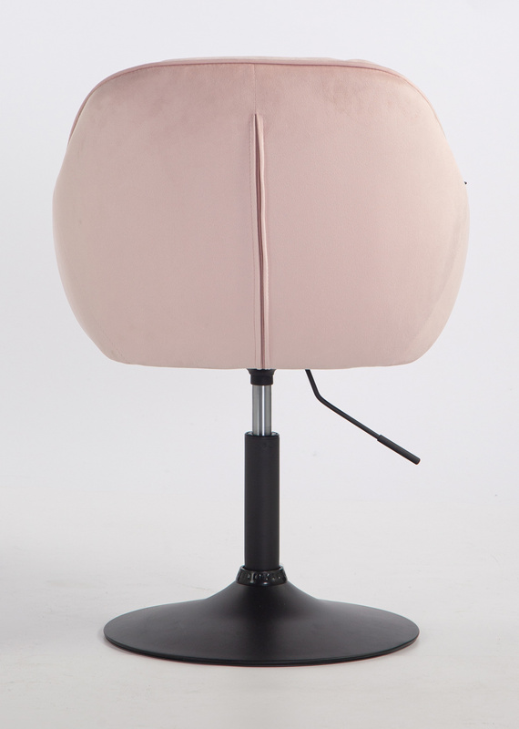 HOKER HR2055N PUDROWY RÓŻ WELUR CZARNA PODSTAWA