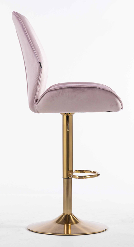 FOTEL HR350W WRZOSOWY WELUR ZŁOTA PODSTAWA