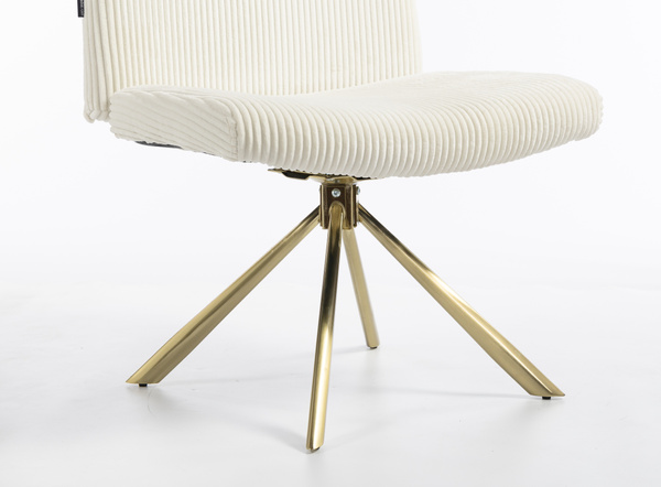 HOKER HR150 PAJĄK BIAŁY SZTRUKS ZŁOTA PODSTAWA