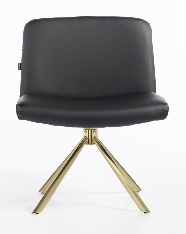 HOKER HR150 PAJĄK CZARNY WELUR  ZŁOTA PODSTAWA