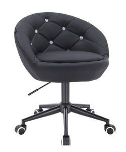 FOTEL HR948K CZARNY EKOSKÓRA CZARNA PODSTAWA