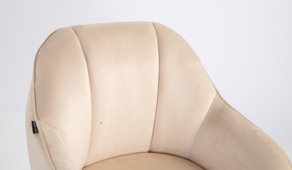 HOKER HR2055K KREMOWY WELUR ZŁOTA PODSTAWA