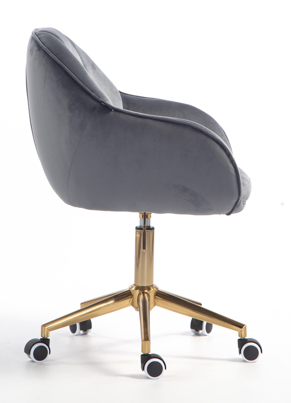 HOKER HR2055K GRAFITOWY WELUR ZŁOTA PODSTAWA