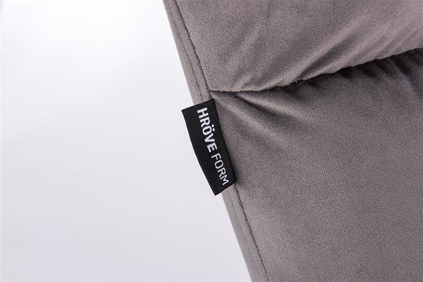 FOTEL HR650N GRAFITOWY WELUR CZARNA PODSTAWA