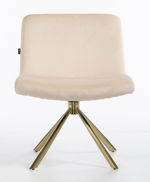 HOKER HR150 PAJĄK KREMOWY WELUR  ZŁOTA PODSTAWA