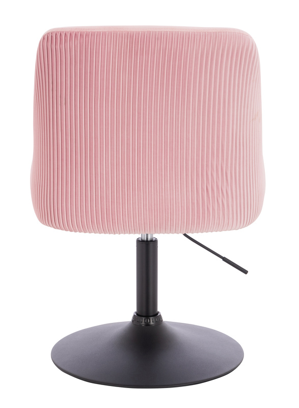 FOTEL HR920N PUDROWY RÓŻ WELUR CZARNA PODSTAWA