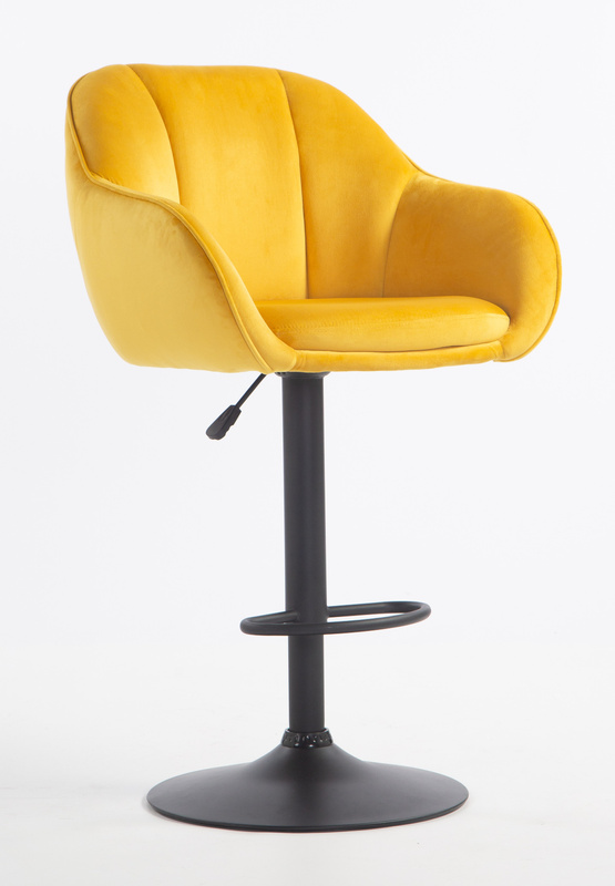 HOKER HR2055W ŻÓŁTY WELUR CZARNA PODSTAWA