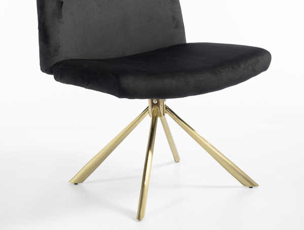 HOKER HR150 PAJĄK CZARNY WELUR  ZŁOTA PODSTAWA