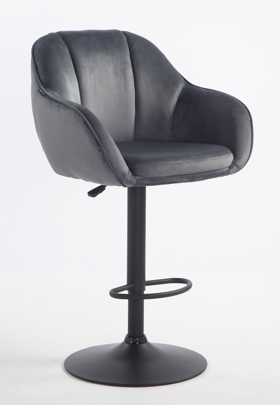 HOKER HR2055W GRAFITOWY WELUR CZARNA PODSTAWA