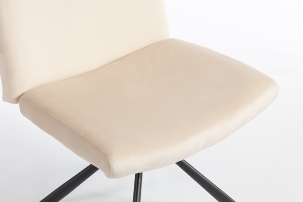 HOKER HR150 PAJĄK KREMOWY WELUR CZARNA PODSTAWA