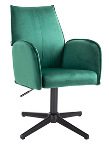 FOTEL HR280CROSS BUTELKOWA ZIELEŃ WELUR CZARNA PODSTAWA