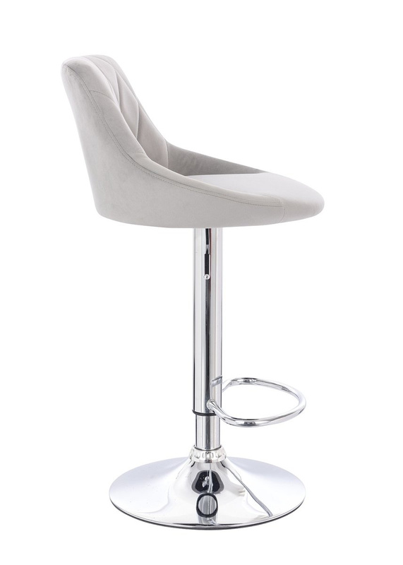 FOTEL HR1054W CHROM STALOWY WELUR