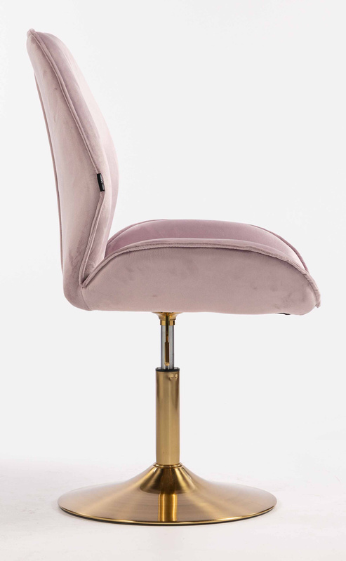 FOTEL HR350N WRZOSOWY WELUR ZŁOTA PODSTAWA