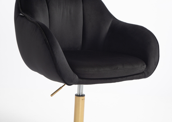 HOKER HR2055N CZARNY WELUR ZŁOTA PODSTAWA