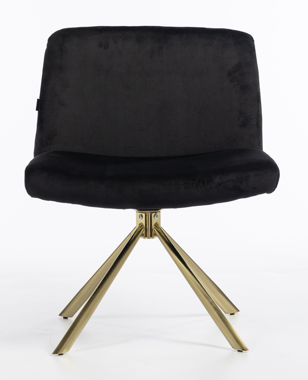 HOKER HR150 PAJĄK CZARNY WELUR  ZŁOTA PODSTAWA