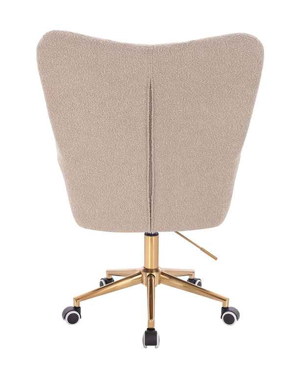 FOTEL HR650K LATTE BARANEK ZŁOTA PODSTAWA