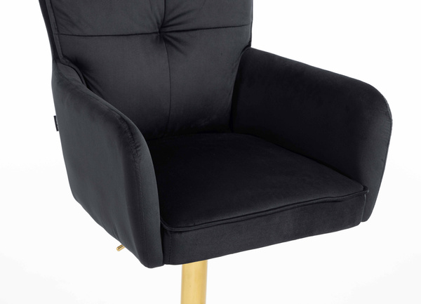 HOKER HR250KW CZARNY WELUR  ZŁOTA PODSTAWA