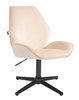 FOTEL HR350CROSS KREMOWY WELUR CZARNA PODSTAWA