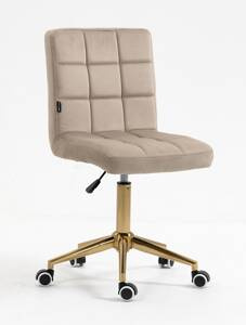 FOTEL HR7009K LATTE WELUR ZŁOTA PODSTAWA