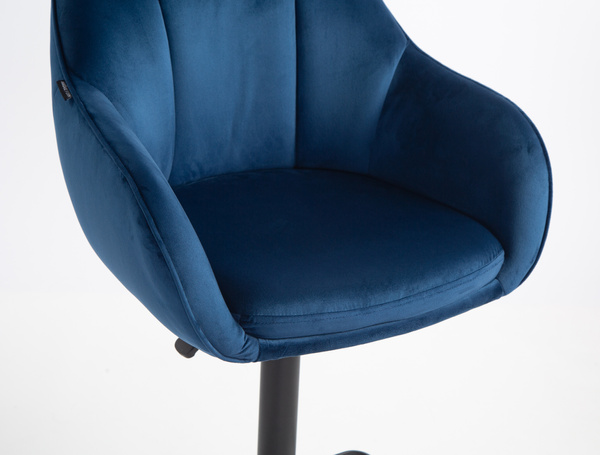 HOKER HR2055KW CIEMNE MORZE WELUR CZARNA PODSTAWA