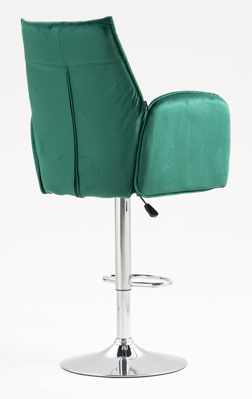FOTEL HR280W BUTELKOWA ZIELEŃ WELUR CHROMOWANA PODSTAWA