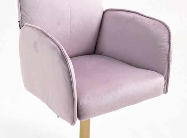 FOTEL HR280N WRZOSOWY WELUR ZŁOTA PODSTAWA