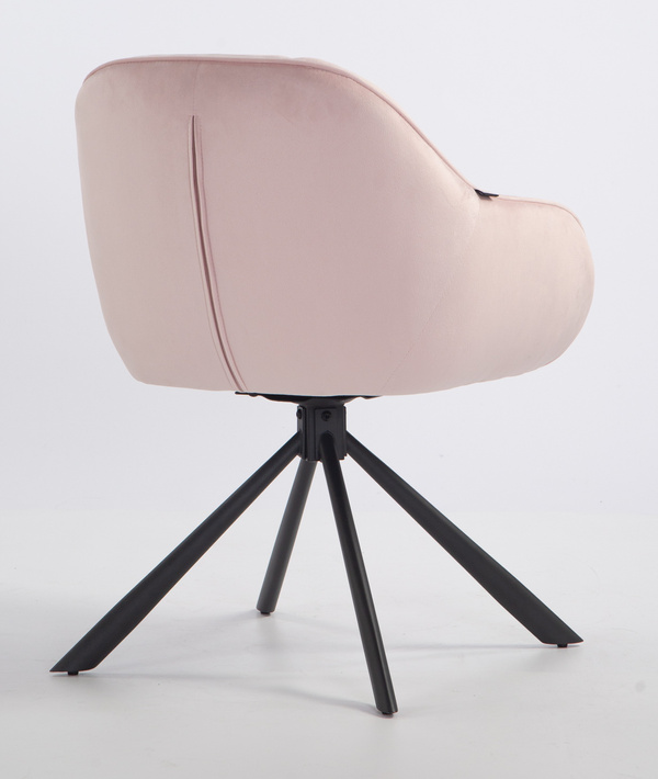 HOKER HR2055 PUDROWY RÓŻ WELUR CZARNY PAJĄK